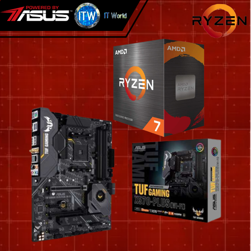 [AMD Ryzen 7 5800X / ASUS TUF Gaming X570-Plus (Wi-Fi)] AMD Ryzen 7 5800X Desktop Processor with ASUS TUF Gaming X570-Plus (Wi-Fi) Motherboard Bundle