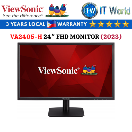[VA2405-H] Viewsonic VA2405-H 24&quot; 1920x1080 (FHD), 75Hz, VA, 4ms Monitor with HDMI and VGA Input (2023 Model)