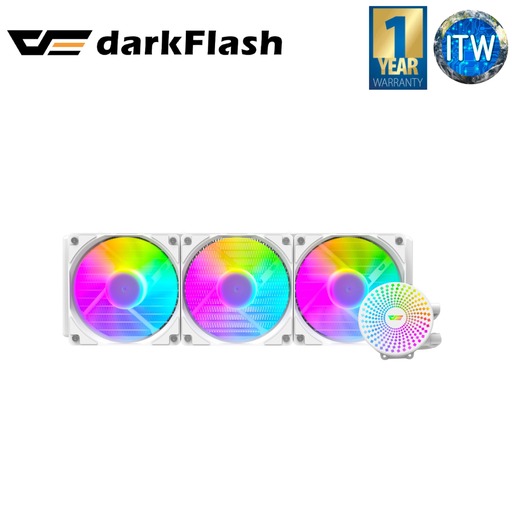[DC360-White] ITW | Darkflash Radiant DC360 Liquid CPU Cooler (Black and White) (White)