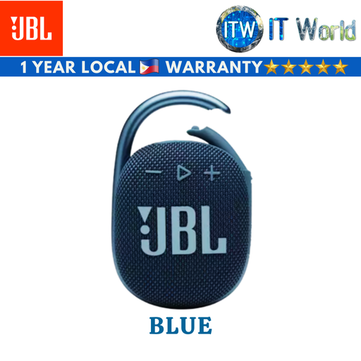 [HARMAN JBL CLIP 4 BLUE] JBL Clip 4 Ultra-Portable Waterproof Speaker (Blue) (Blue)