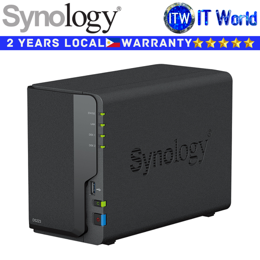 [DS223] Synology NAS Storage Diskstation DS223 2-Bay Desktop Network Attached Storage (NAS)