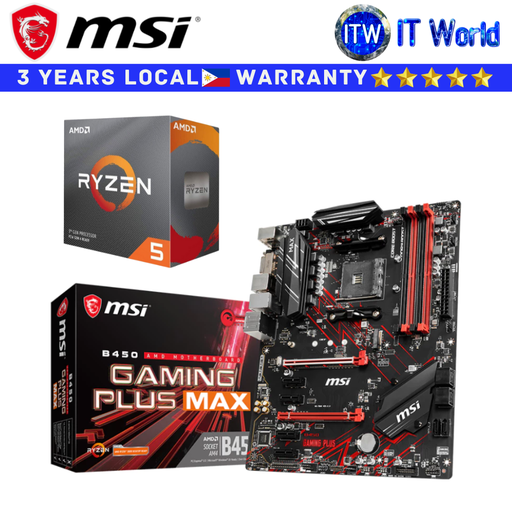 [AMD RYZEN 5 3600 / MSI B450 Gaming Plus Max] MSI Bundle Motherboard AMD Ryzen 5 3600 with B450 Gaming Plus Max