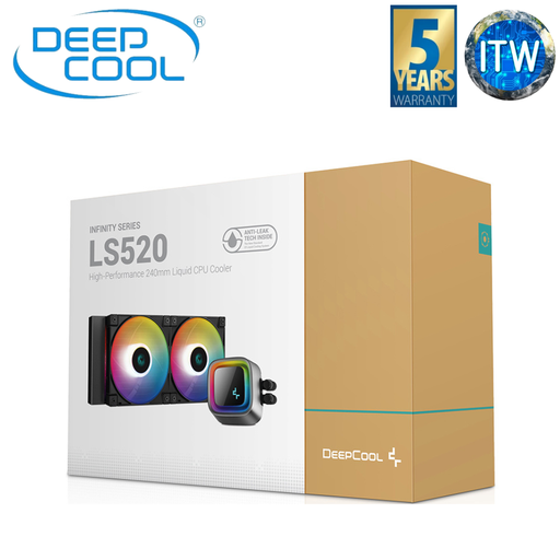 [R-LS520-BKAMNT-G-1] DeepCool LS520 240mm Black ARGB Fan and Premium Liquid CPU Cooler (LS520)
