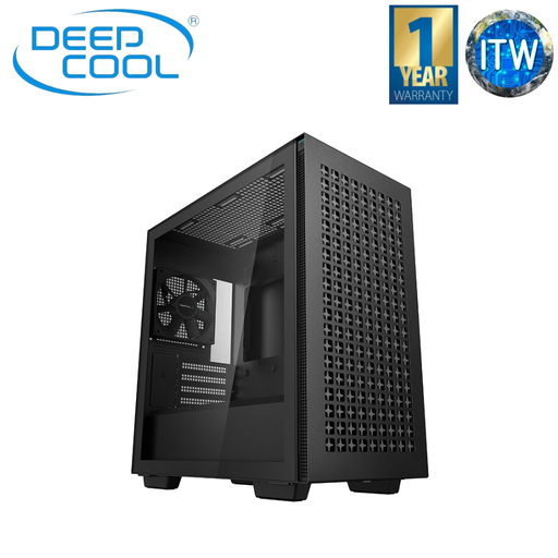 [R-CH370-BKNAM1-G-1] DeepCool CH370 Black Mini-ITX/Micro-ATX Tempered Glass PC Case (R-CH370-BKNAM1-G-1)