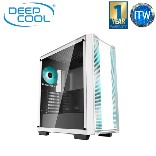 [R-CC560-WHGAA4-G-1] DeepCool CC560 Mid-Tower Tempered Glass PC Case (Black and White) (White) (White)
