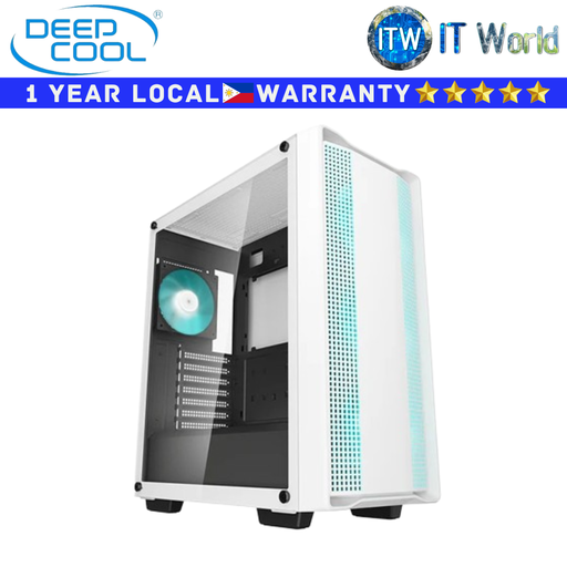 [R-CC560-WHGAA4-G-2] Deepcool Computer PC Case Mid Tower CC560 V2 White Tempered Glass (R-CC560-WHGAA4-G-2) (White)