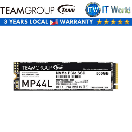 [TM8FPK500G0C101] Teamgroup MP44L M.2 PCIe NVMe 4.0 with Graphene Label Internal SSD (500GB/1TB) (500GB) (500GB)