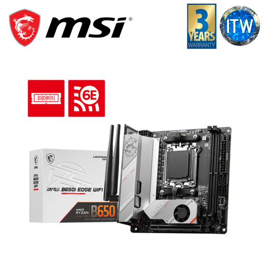 [MSI MPG B650I Edge WiFi] ITW | MSI MPG B650I Edge WiFi Mini-ITX AM5 DDR5 Motherboard (911-7D73-001)