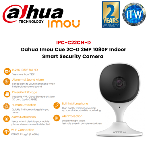 [IPC-C22CN-D] ITW | Dahua Imou Cue 2C-D 2MP 1080P Indoor Smart Security Camera (IPC-C22CN-D)