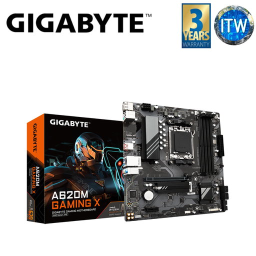 [A620M GAMING X] ITW | Gigabyte A620M Gaming X micro-ATX AM5 DDR5 Motherboard