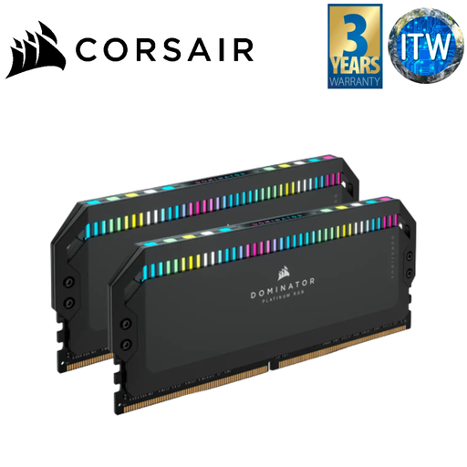[CMT64GX5M2B6600C32] ITW | Corsair Dominator Platinum RGB 64GB DDR5-6600Mhz C32 Memory Kit Black (CMT64GX5M2B6600C32)