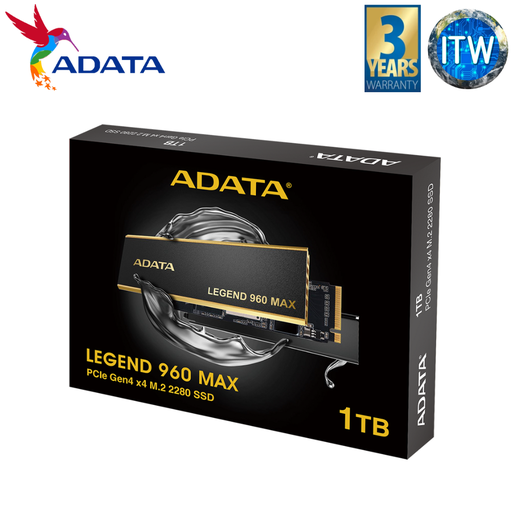 [ALEG-960M-1TCS] ADATA Legend 960 Max 1TB PCIe Gen4 x4 M.2 2280 Internal SSD (ALEG-960M-1TCS)