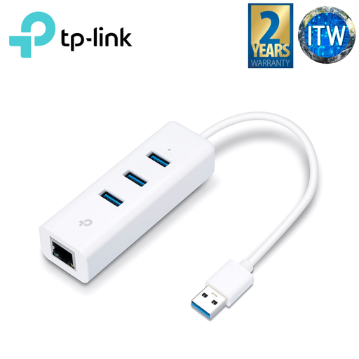 [UE330(UN)] ITW | TP-Link USB 3.0 3-Port Hub &amp; Gigabit Ethernet Adapter 2 in 1 USB Adapter (UE330)