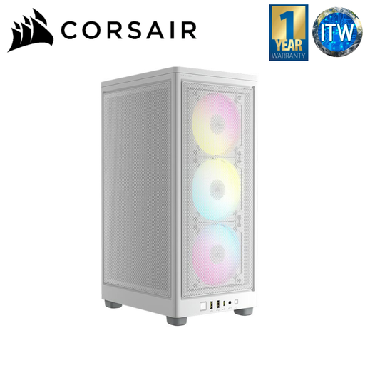 [CC-9011247-WW] Corsair iCUE 2000D RGB Airflow Mini-ITX PC Case (White) (White)