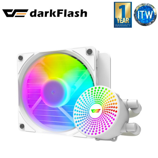 [DC120 White] Darkflash Radiant DC-120 All-in-One Liquid CPU Cooler (White) (White)