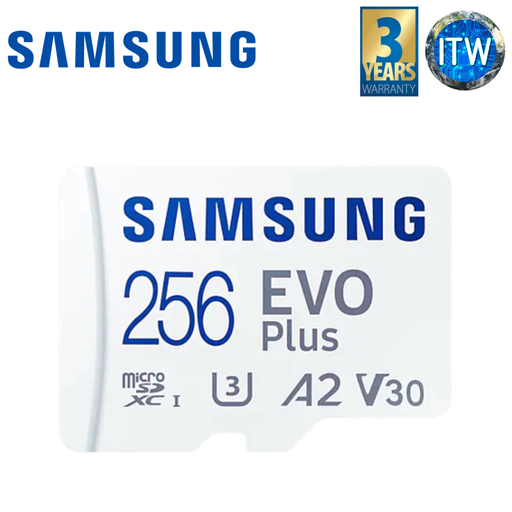 [MB-MC256KA/APC] Samsung EVO Plus 256GB V5 NAND Class 10 microSD Card w/ Adapter (MB-MC256KA/APC)