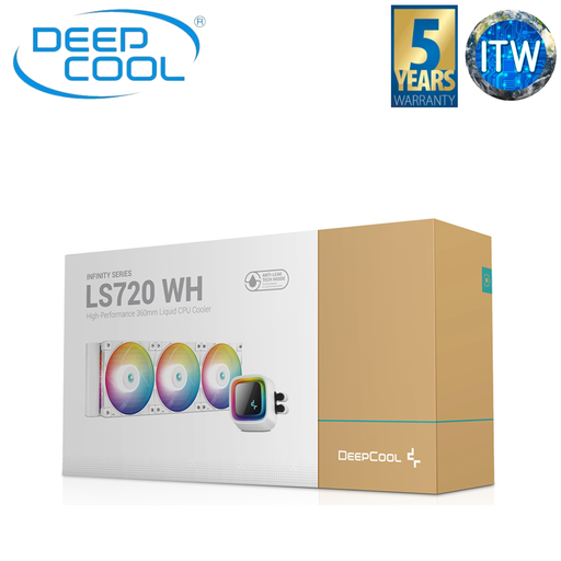 [R-LS720-WHAMNT-G-1] DeepCool LS720 White 360mm Premium Liquid &amp; Low Noise Efficiency CPU Cooler (R-LS720-WHAMNT-G-1)
