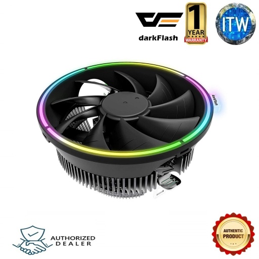 [darkFlash DARKVOID] Darkflash DARKVOID Top-Flow Air CPU Cooling Cooler heatsink with 125mm LED Fan for Intel and AMD