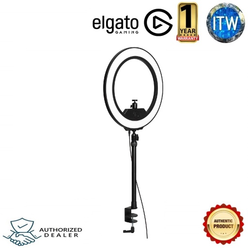 [EL-10LAC9901] Elgato Ring Light Professional Studio and Streaming Lighting LED (Black)