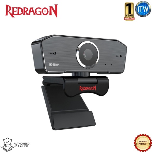 [GW800-1] REDRAGON GW800-1 HITMAN - 1080P Webcam, 360°, 30 FPS, 2.0 USB Computer Web Camera (GW800-1) (Black)