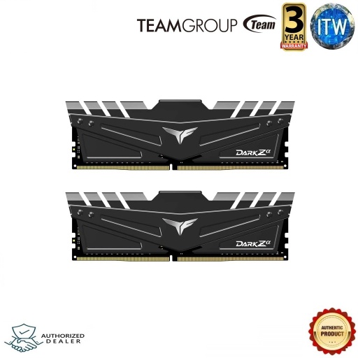 [TDZAD416G3200HC16CDC01] TEAMGROUP T-Force Dark Za (for AMD Ryzen) 16GB Kit (2 x 8GB) 3200MHz (PC4-25600) CL 16 288-Pin DDR4 SDRAM Desktop Gaming Memory Module Ram - Black - TDZAD416G3200HC16CDC01