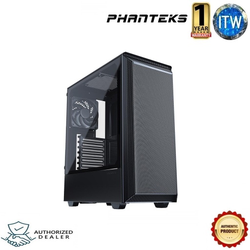 [PH-EC300ATG-BK01] PHANTEKS ECLIPSE P300A MESH Edition Tempered Glass High Airflow Full-Metal Mesh Front Panel,120mm Black Case Fan, Compact ATX Mid-Tower PC Gaming Case (PH-EC300ATG-BK01) (Black)