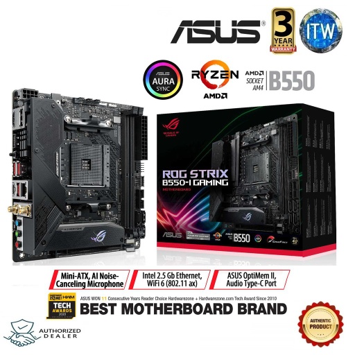 [ASUS ROG Strix B550-I Gaming] ASUS ROG Strix B550-I Gaming AMD Ryzen AM4 ATX Motherboard