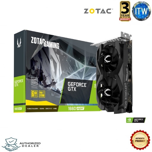 [ZOTAC GAMING GeForce GTX 1660 SUPER Twin Fan ZT-T16620F-10L] ZOTAC GAMING GeForce GTX 1660 SUPER Twin Fan 6GB GDDR6 Graphics Card (ZT-T16620F-10L)