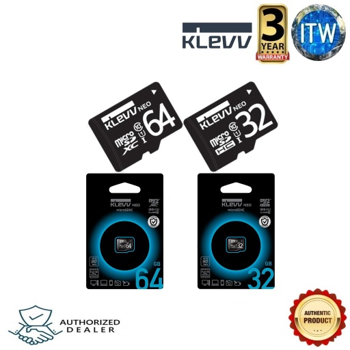 [Klevv NEO 64GB  microSDXC] Klevv NEO 64GB  microSDXC Class 10 UHS-I U1 Memory Card (64GB)