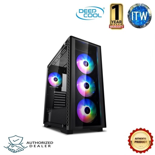 [DEEPCOOL MATREXX50-AR-4F-NE] DEEPCOOL MATREXX 50 ADD-RGB 4F Black Mid Tower Tempered Glass PC Gaming Case (Black)