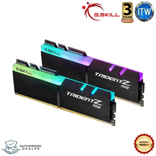 [G.SKILL Trident Z RGB 16GB F4-3600C18D-16GTZRX] G.Skill Trident Z RGB 16GB(8GBx2) DDR4-3600Mhz CL18 1.35V Desktop Memory (F4-3600C18D-16GTZRX)