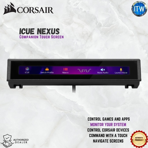 [Corsair iCUE NEXUS CH-9910010-AP] Corsair iCUE NEXUS Companion Touch Screen (Black)