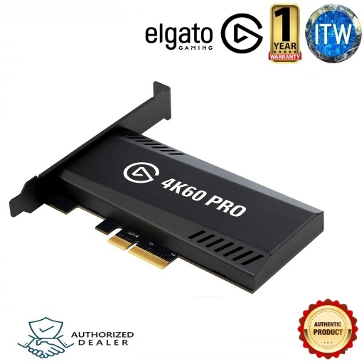 [EL-10GAS9901] Elgato Game Capture 4K60 Pro MK.2 - 4K60 HDR10 Capture and Passthrough, PCIe Capture Card,Superior Low Latency Technology (Black)