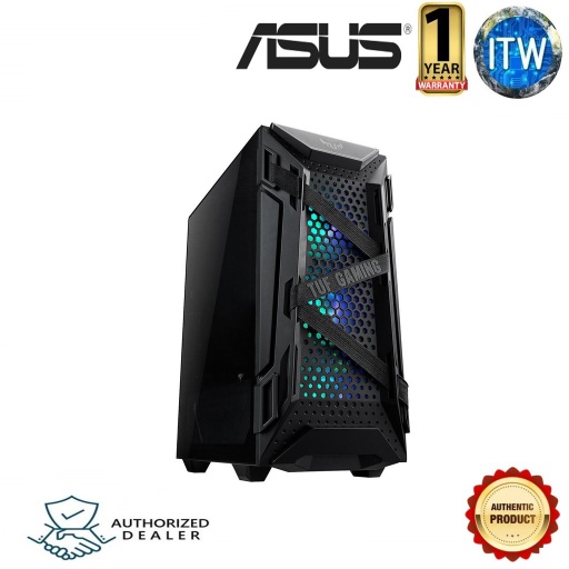 [ASUS TUF Gaming GT301] ASUS TUF Gaming GT301 ATX Mid-Tower Tempered Glass Panel Compact  PC Case (Black)