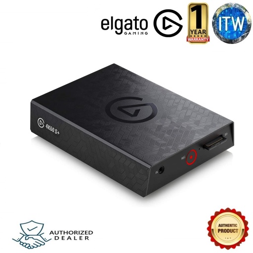 [EL-10GAP9901] Elgato 4K60 S+  4K60 HDR10 Capture with Standalone Sd Card Recording, Zero-Lag Passthrough