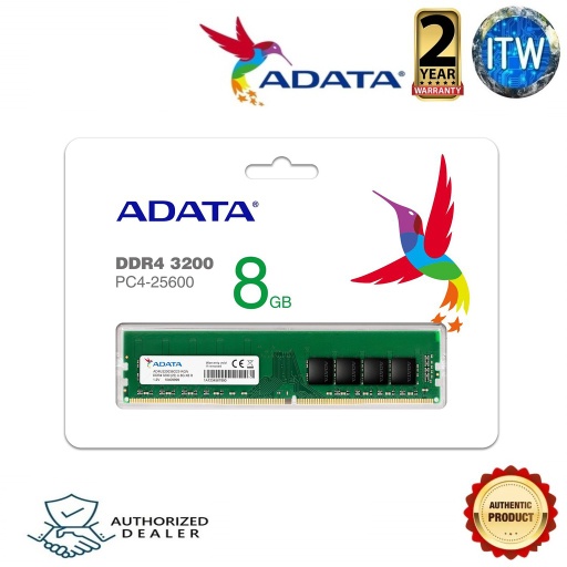 [AD-AD4U32008G22-SGN] ITW | Adata Premier 8GB DDR4-3200Mhz 1.2V U-DIMM Memory Module (AD-AD4U32008G22-SGN)