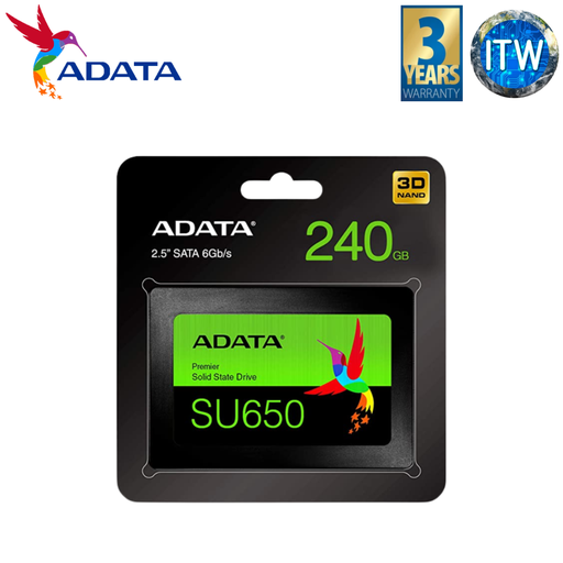 [ASU650SS-240GT-R] Adata Ultimate SU650 2.5 3D NAND Internal SSD (240GB | 480GB | 512GB) (240GB) (Black, 240GB)
