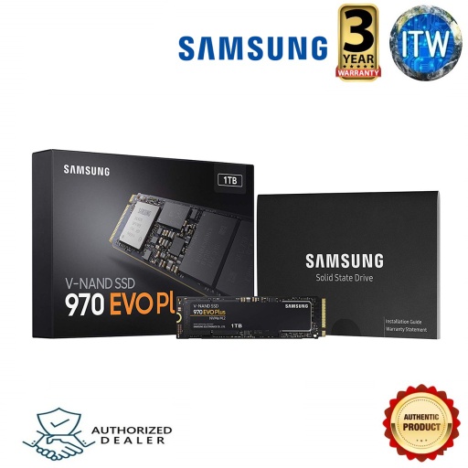[MZ-V7S1T0BW] Samsung 970 EVO Plus SSD 1TB - M.2 NVMe Interface Internal Solid State Drive with V-NAND Technology (MZ-V7S1T0BW) (Black, 1TB)