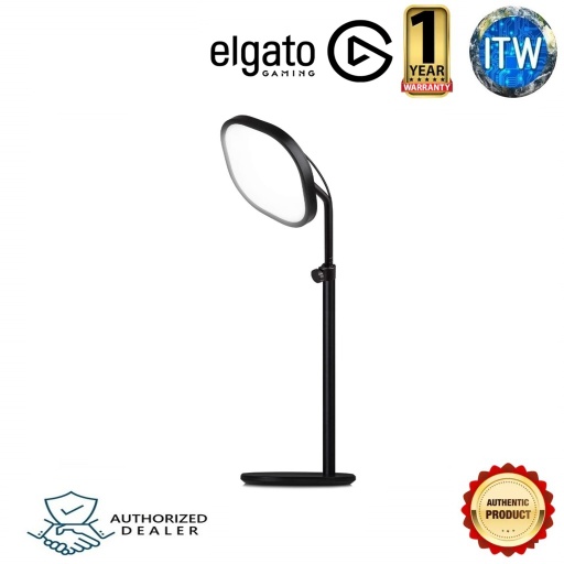 [EL-10LAB9901] Elgato Key Light Air, professional LED panel with 1400 lumens, multi-layer diffusion technology, app-enabled, color temperature adjustable for MAC/Windows/Android EL-10LAB9901 (Black)