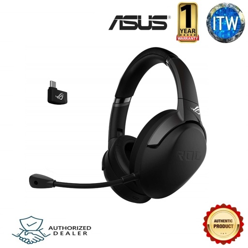 [ROG Strix Go 2.4] ASUS ROG Strix Go 2.4 USB-C 2.4 GHz Wireless Gaming Headset Compatible with PC, Mac, Nintendo Switch, smart devices and PS4 (Black)