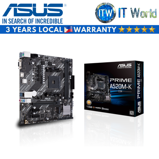 [A520M-K/CSM] Asus Prime A520M-K/CSM microATX AM4 DDR4 Motherboard
