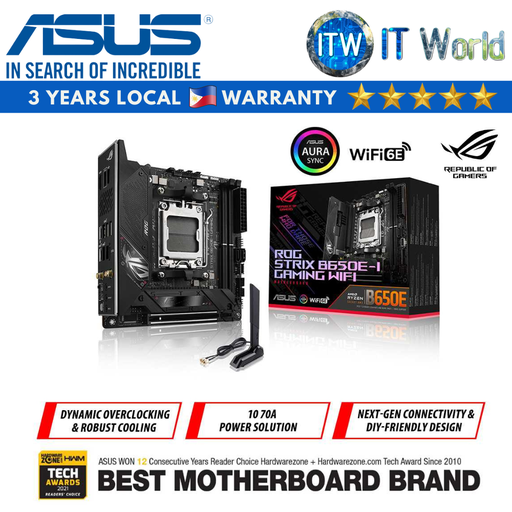 [B650E-I GAMING WIFI] ITW | Asus B650E-I Gaming Wifi mini-ITX AM5 DDR5 Motherboard