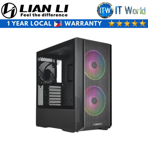 [G99.LAN216RX] Lian Li Lancool 216 RGB Mid-Tower Tempered Glass PC Case (Black) (Black)