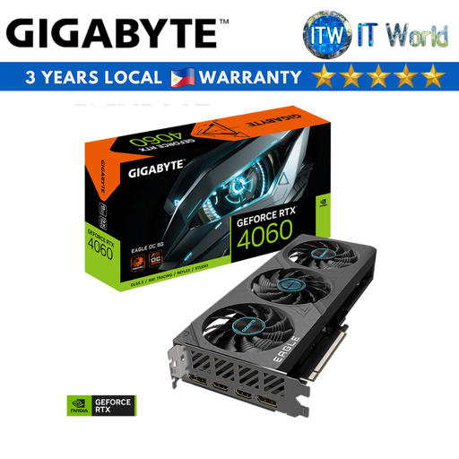 [GV-N4060EAGLE-OC-8GD] ITW | Gigabyte Geforce RTX 4060 Eagle OC 8GB GDDR6 Graphics Card (GV-N4060EAGLE-OC-8GD)