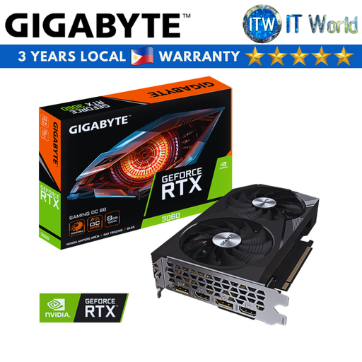 [GV-N3060GAMING-OC-8GD-2.0] ITW | Gigabyte Geforce RTX 3060 Gaming OC 8GB GDDR6 Graphic Card Rev. 2.0(GV-N3060GAMING-OC-8GD-2.0)