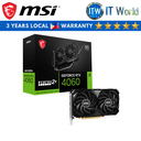 MSI Geforce RTX 4060 Ventus 2X Black 8GB GDDR6 OC Graphics Card