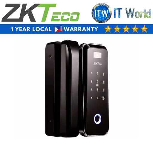 [GL300] ZKTeco GL300 Glass Door Lock with Fingerprint, MF Card, Password Verification