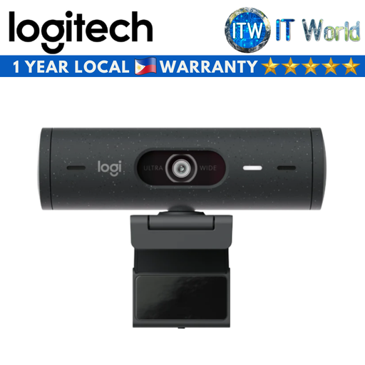 [Logitech Brio 500 GRAPHITE] Logitech Brio 500 FHD 1080p webcam w/ Light Correction and Auto-Framing (Graphite/Off-White) (Graphite) (Graphite)