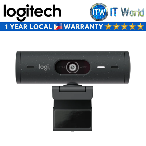 [Logitech Brio 500 GRAPHITE] Logitech Brio 500 FHD 1080p webcam w/ Light Correction and Auto-Framing (Graphite/Off-White) (Graphite)