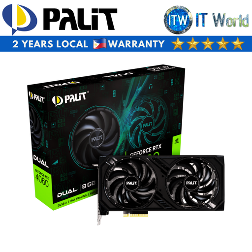 [NE64060019P1-1070D] ITW | Palit Geforce RTX 4060 8GB GDDR6 Dual Graphic Card (NE64060019P1-1070D)